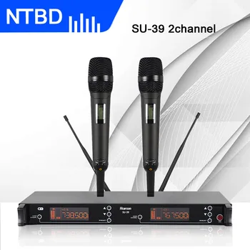 NTBD Performanță Etapă Biserică Acasă KTV Petrecere SU-39 Profesionale UHF Dual Sistem de Microfon Wireless Lavaliera/Cască Microfon