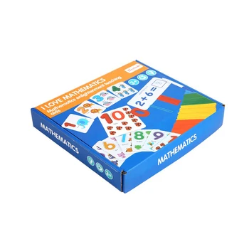 Montessori Matematica De Învățământ Jucării Iluminare Didactice Cu Carte De Placi De Lemn, Bastoane De Numărare Plus Scădere Jucărie