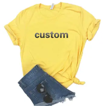 Meniurile personalizate Nava Femei tricou de Bumbac Casual Fată Strada în partea de Sus Tee 6 Culori Personalizate-0