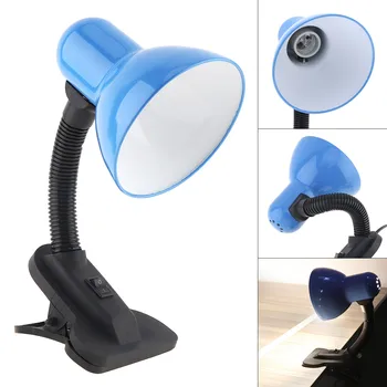 Portabil Flexibil Clip de Birou LED-uri Lampă de Masă Lumină cu o gamă Largă de Tensiune de Sprijin E27 Bec pentru Noptiera Copii Copii Carte de Lectură Studiu