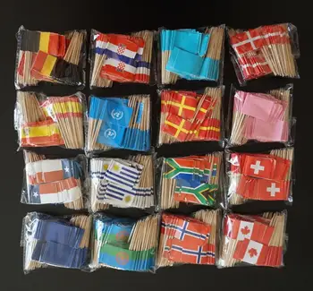 Țara Steaguri Steaguri Scobitoare în condiții de siguranță Alimentară Decoratiuni Mini Steaguri Scobitoare Decorare Cupcake cu Fructe Ponturi 500pcs/lot Gratuit Nava