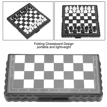 5x5 Inch Șah Portabil Pliabil din Plastic Bord Cu netic Joc de Șah Mini Set de Șah Puzzle Party Eveniment de Familie