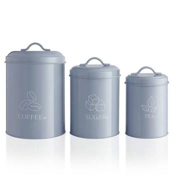 3 Buc Compartiment De Depozitare Borcane Mancare Recipient Gustare Colectorului Set De Boabe De Cafea Ceai Zahăr Cutie Cu Sigiliu Capac Bucătărie Alimente Organizarea Borcan