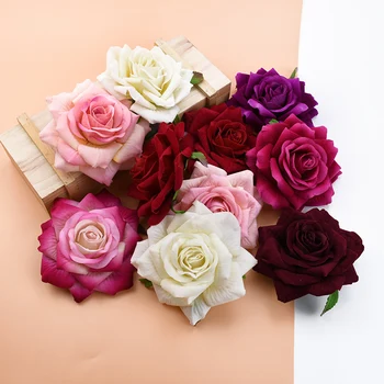 10buc 10CM trandafiri cap de nunta flori decorative de perete diy decoratiuni de craciun pentru casa mireasa brosa flori artificiale ieftine