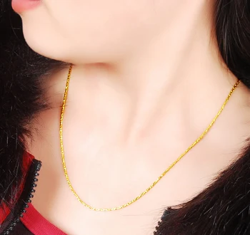 De înaltă Calitate cu Aur de 24K Culoare Placat cu Coliere Imitație Lanț de Aur Coliere Bijuterii en-Gros