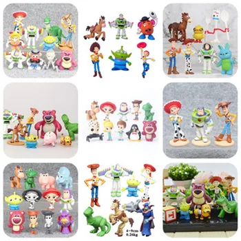 Disney Toy Story 4 Woody, Buzz Lightyear 3-5cm 17pcs/set Q Versiune Figurine mini Păpuși Jucărie pentru Copii model pentru Copii cadouri