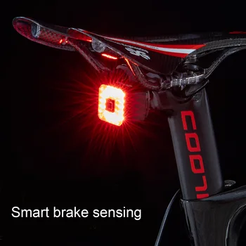 Noi Biciclete Inteligent de Frânare Automată de Detectare Lumina IPx4 rezistent la apa de Încărcare cu LED-uri Ciclism Stop 6 Moduri de Biciclete Lumina din Spate Accesorii