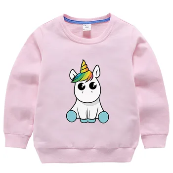 Toamna Anului 2019 Unicorn Bluze Copii Fete Copii Toddler Bumbac Haine De Primăvară Topuri Copii Hanorac Baieti Mâneci Lungi Pulover