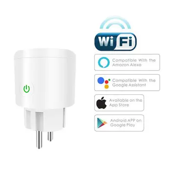 16A Smart Plug Socket WiFi UE adaptor Priza de Putere a Monitoriza Funcția de Sincronizare SmartLife Control APLICAȚIE Funcționează Cu Alexa Google Asistent