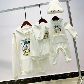Noua Familie de Potrivire Costume de Mickey Haine de Bumbac Plus Catifea Pulover Tricoul Mama Tata Fiica, Fiul Tinutele Vestimentare CL212