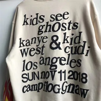Kanye West KIDS VEDEA FANTOME Hanorace Bărbați Femei 1:1 de Înaltă Calitate Fantomă Patch CPFM Streetwear Kanye West Jachete