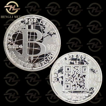1 OZ Pure .999 Argint Placat cu BTC Fizice Bitecoin Medalion monedă Ca Litcoin dogecoin de Suveniruri monede Comemorative