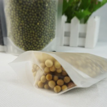 100buc pungi de Plastic, 11x17cm Ridice mat transparent PET pungă cu Fermoar posibilitate de reînchidere poli alimente husă Suprafață Mată clar
