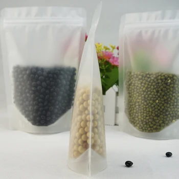 100buc pungi de Plastic, 11x17cm Ridice mat transparent PET pungă cu Fermoar posibilitate de reînchidere poli alimente husă Suprafață Mată clar