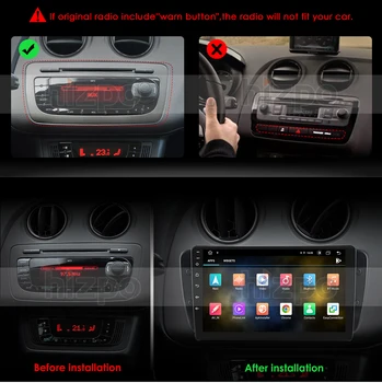 2G+32G Android 10.0 Radio Auto Multimedia Player Video Pentru Seat Ibiza 6j 2009-2013 Navigare GPS 2din autoradio NICI dvd RDS WIFI