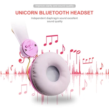 Unicorn fără Fir Bluetooth Căști Cu brățară Fată Drăguță Copil Căști Muzica Casca de Telefon Copii Cască Cadouri de Craciun