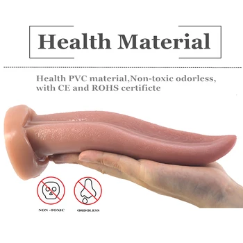 Limba Tip Vibrator Vaginal Dop de Fund Masaj Stimulator PVC Moale Mare Falus Penis artificial Jucarii Erotice sex Feminin Masturbator Produse pentru Adulți