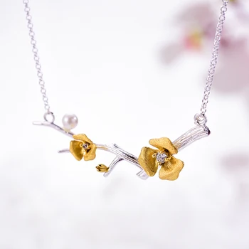 Lotus Moment de Distracție Real Argint 925 Designer de Bijuterii de Moda Delicated Plum Blossom Flower Set de Bijuterii pentru Femei