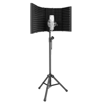 Neewer Pro Microfon Izolare Scut Kit,5-Panou de Spuma de Inalta Densitate Pop Filtru+Suport pentru Înregistrare audio,Podcast-uri,de Radiodifuziune