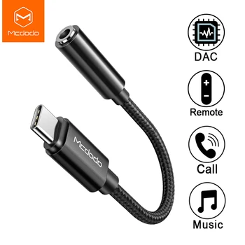 Mcdodo DAC HIFI Audio Aux Cablu USB de Tip C Pentru a DC3.5mm Jack pentru Căști, Adaptor OTG pentru IPad Pro, Macbook Samsung S10 Huawei, Xiaomi