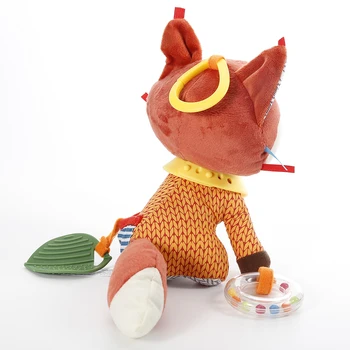 1 BUC Copil Drăguț Fox Zornăitoare pentru Sugari Animal Cărucior Auto Jucării Clip Strung Agățat Scaun & Cărucior Jucării Mobile Muzica Jucarii Educative
