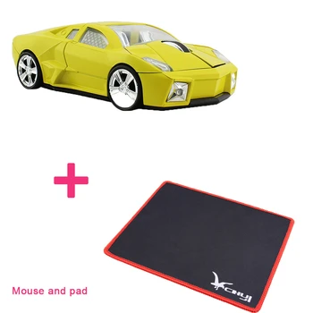 CHYI Masina Sport în Formă Mouse-ul fără Fir 1600DPI USB Optical Mouse de Calculator Mini-Jocuri 3D Șoareci Cu Mouse Pad Pentru Laptop PC