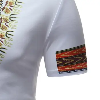African Dashiki Barbati Cu Maneci Scurte T-Shirt 2020 Casual De Vara V Neck Slim Fit Tee Cămașă Homme Hipster Tigan Etnice Africane Haine