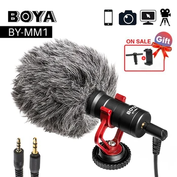 BOYA Înregistrare Video Microfon Pentru DSLR aparat de Fotografiat Smartphone Osmo Buzunar 2 Youtube Vlogging Microfon pentru iPhone Android DSLR Gimbal