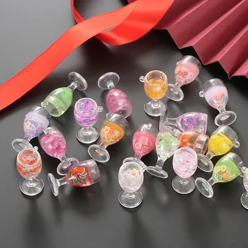 Pandantiv Farmece 3D de Sticlă Transparentă Bomboane Dulce Băutură Ceașcă de Rășină Pandantive Cercei Pentru a Face Bijuterii DIY Colier Accesorii