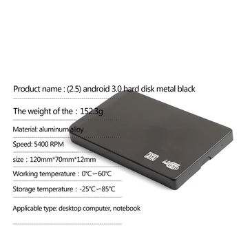YD4 Mobile Hard Disk de 2,5 Inch Android pentru USB3.0 Portable Hard Disk-uri Externe pentru PS4 Wind10/8/7