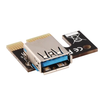 Ubit Negru 3in1 4pin 6pini PCI-E Coloană 103C Express 1X, 4x, 8x, 16x Extender USB Riser Card Adaptor SATA 15pin pentru Minerit BTC Miner