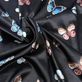 1 metru fluture Imitat de Mătase, Tesatura Satin Charmeuse Moale de Mireasa pentru Femei Face Rochie Vara Material