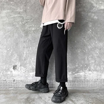 Smiley Imprimare Largi Pantaloni Harem pentru Bărbați 2021 Tendințele Modei coreean îmbrăcăminte Joggeri Cordon Sweatpant Adolescenti Hip Hop Streetwear