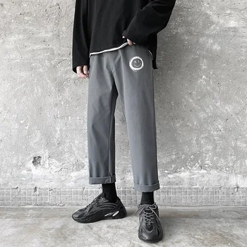 Smiley Imprimare Largi Pantaloni Harem pentru Bărbați 2021 Tendințele Modei coreean îmbrăcăminte Joggeri Cordon Sweatpant Adolescenti Hip Hop Streetwear