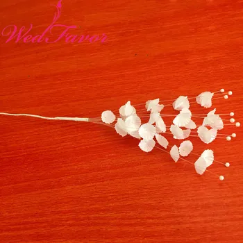 Alb 28cm Manual Perla Șirag de mărgele Spray Sârmă Tulpini de Flori de Nunta Buchet de Mireasa de Păr Ghirlanda Corsaj Accesorii Decor