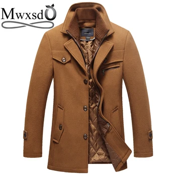 Mwxsd brand de iarna barbati haină de Lână pentru bărbați cald lână sacou și palton de sex masculin cald, plus strat gros strat superior de -30