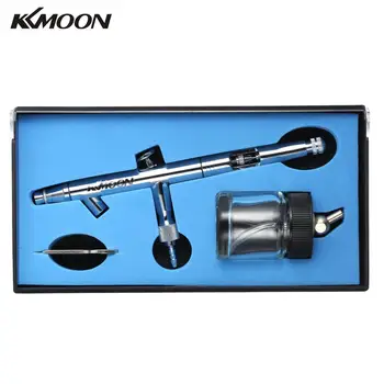 KKmoon 0,5 mm 22cc Sifon Alimentare cu Dublă Acțiune Aerograf Kit Set pentru Arta Ambarcațiunile de Pictura Vopsea Auto Hobby Aer Perie de Unghii