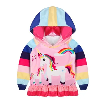 Brand De Top Dungă Unicorni Hanorace New Sosire Pulovere Fete De Toamnă De Primăvară De Moda De Îmbrăcăminte Jachete, Topuri Fete, Camasi