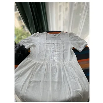 De tip Boutique, de înaltă calitate, dantela mozaic siret piața collar manșon de puf feminie alb lolita mori fata rochie de vară 2020