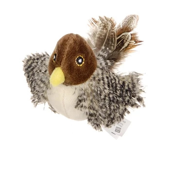 Jucarie Pisica Sparrow În Formă De Pasăre Amuzant Sunet De Simulare De Animale De Companie De Pluș Jucării Interactive Jucării De Pluș Jucărie De Pluș Consumabile