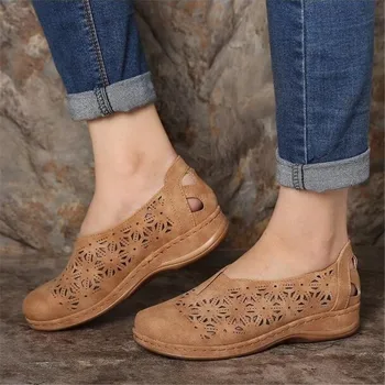 Femeia Vara Vintage, Sandale Pană Catarama Casual De Cusut Femei Pantofi Pentru Femeie Doamnelor Platformă Retro Sandalias Plus Dimensiunea 43