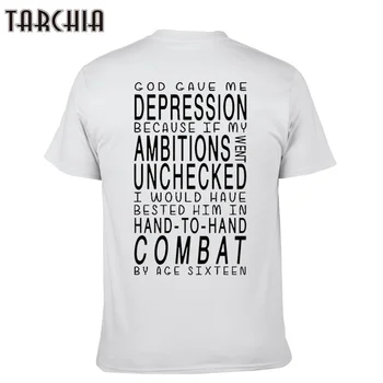 TARCHIA 2021 Marca Tricou Cod Pestera Mine Depresie Casual Imprimare tricou Barbati Maneca Scurta Băiat de sex Masculin de Bumbac Noul Tricou Homme Moale