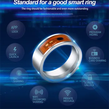 Cele mai bune vanzatori NFC Multifunctional rezistent la apa Inel Inteligent Smart Port Digital de Deget Inelul Iulie6
