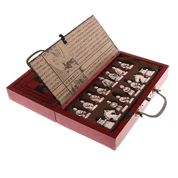 Lemn Antic Chinez De Piese De Șah Set Tabla De Joc De Familie De Agrement Jucării Șah Chinezesc