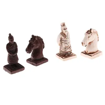 Lemn Antic Chinez De Piese De Șah Set Tabla De Joc De Familie De Agrement Jucării Șah Chinezesc