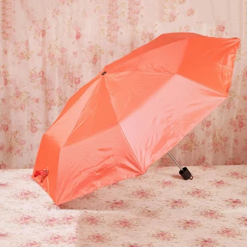 Portabil Mini Umbrela Doamna Protectie UV Culoare Pură Umbrelă de Soare Umbrelă de soare Vânt se Ocupe de 3 Ori de Culoare Aleatorii de Călătorie Umbrelă