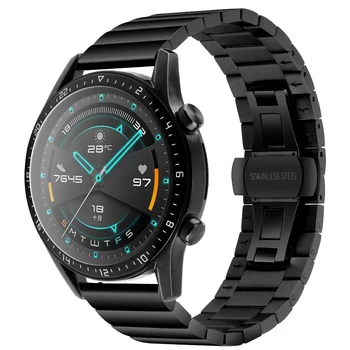 Huawei GT/2/2e curea pentru Samsung Galaxy watch 46mm /42mm/Active 2 Viteze S3 Frontieră 20mm/22mm Oțel Inoxidabil brățară de metal band