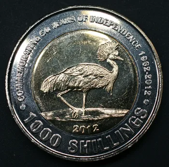 Uganda 1000 Șiling, Ediția 2012 (50 de ani de Independență) Monede Africa Nou Original Coin Unc Rara de Colectie