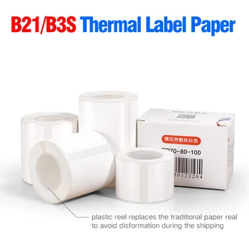 Niimbot B3S B21 2 Role de Etichete Termice Hârtie Alb Pur Etichetele Autocolant rezistent la apa OilProof Zero Poarte Dovada Pentru Produsul Pachet
