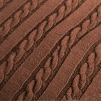 Perna Caz Solid de Tricotat față de Pernă Naturale Pernă Caz Moale Canapea extensibilă sufragerie Butoane Decorative Pernă 45x45cm